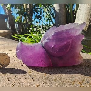 Purple Fluorite Dragon Head